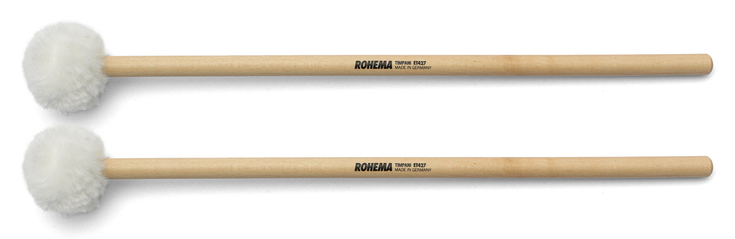 Rohema Timpani Mallets Eco | ET427 | lambskin imitat 50mm - medium | Beech - lacquer
