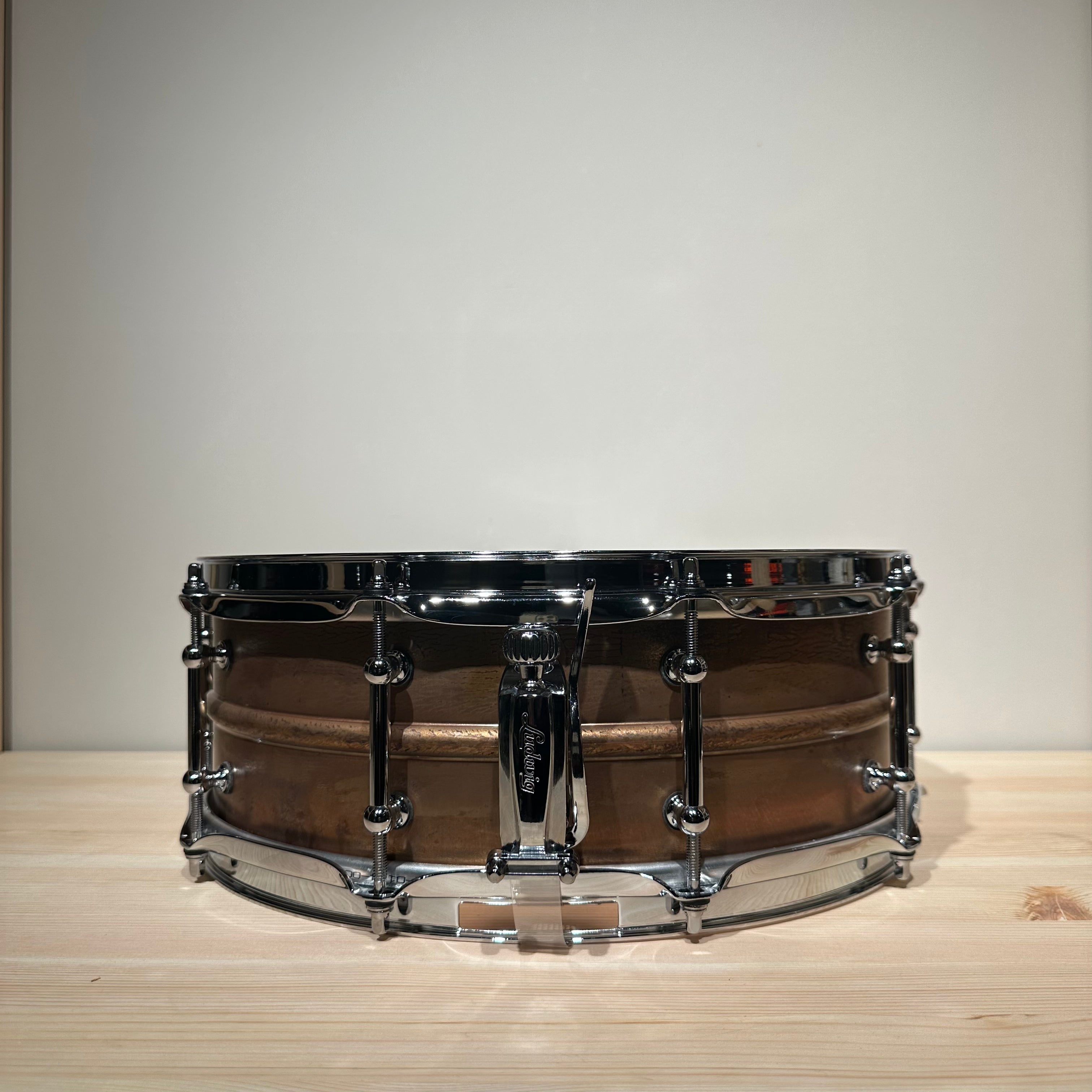 Ludwig LC661T 5x14inch Copperphonic Snare Drum, RAW Natural Patina Shell, Tube Lugs