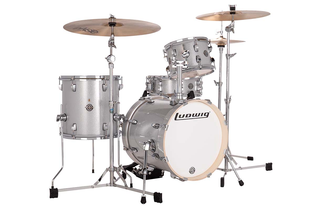 Ludwig LC2797 Breakbeats By Questlove 4-Piece Drum Kit w/ Bag, Silver Sparkle