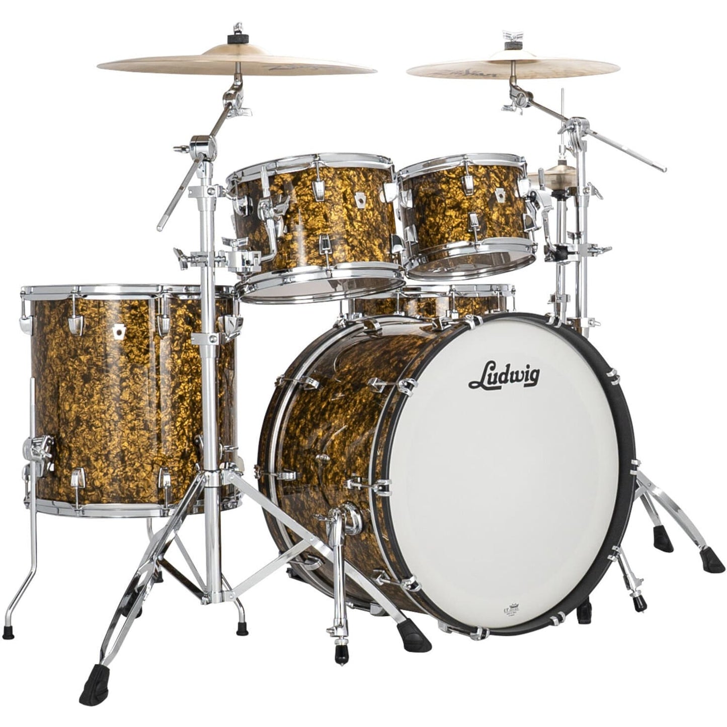 Ludwig Neusonic 4-pc Rapid MOD2 Drum Shell kit (Butterscotch Pearl) - L14-LN34204FTXA6