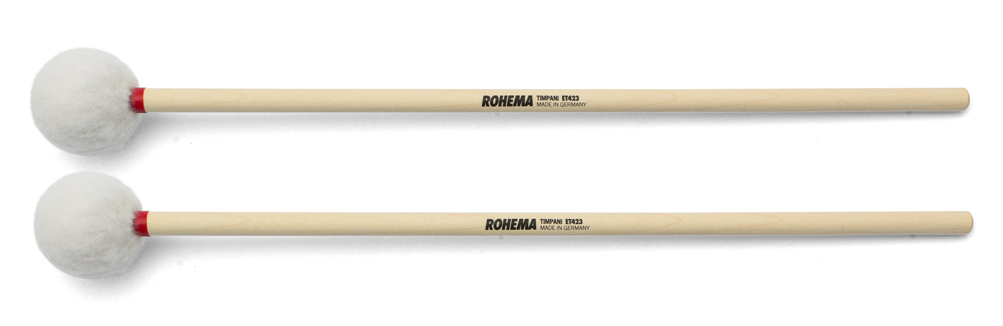 Rohema Timpani Mallets Eco | ET423 |  felt cover 42mm - medium | Hard Maple - lacquer