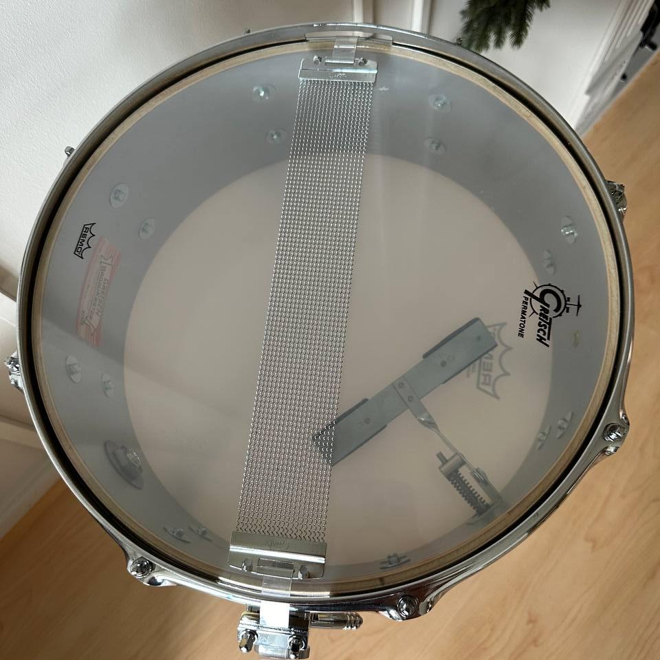 [Preloved] Gretsch BroadKaster Antique Pearl Snare Drum