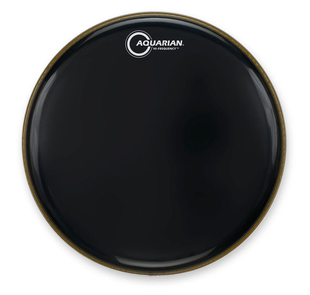 Aquarian Drumheads Hi Frequency Black gloss 1-ply Reso drumheads