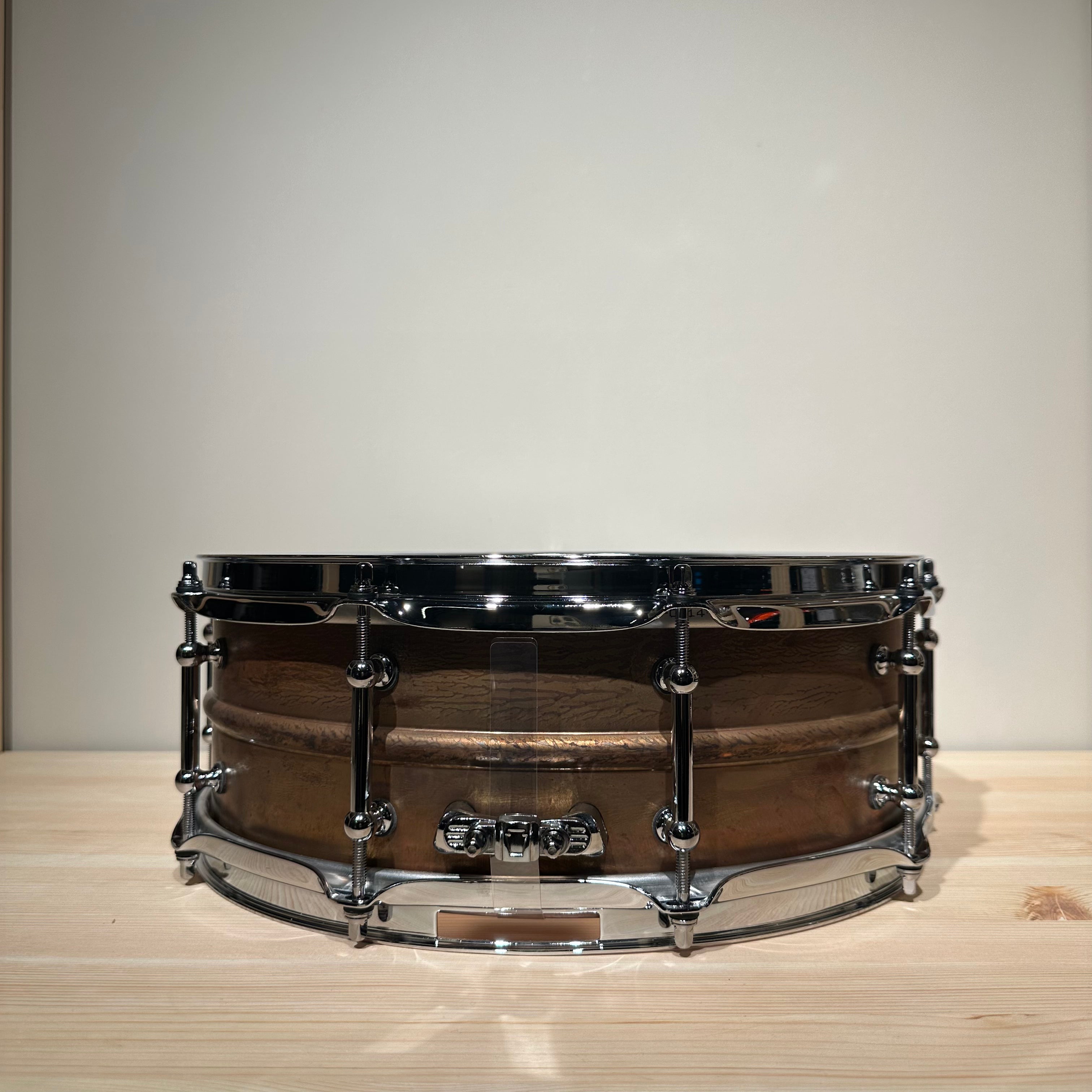 Ludwig LC661T 5x14inch Copperphonic Snare Drum, RAW Natural Patina Shell, Tube Lugs