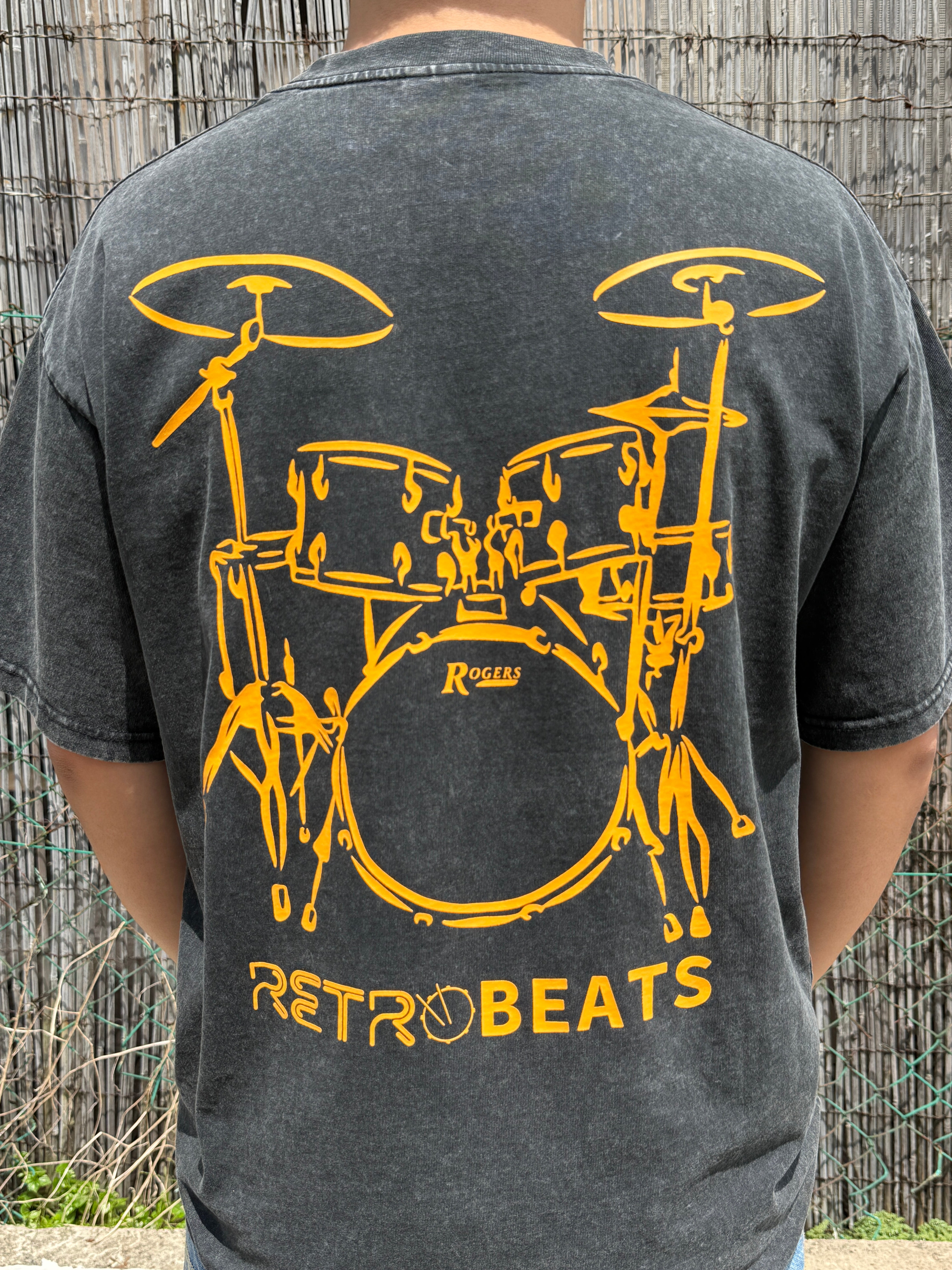 Rogers Drums X Retrobeats t-shirt (Ltd Ed)