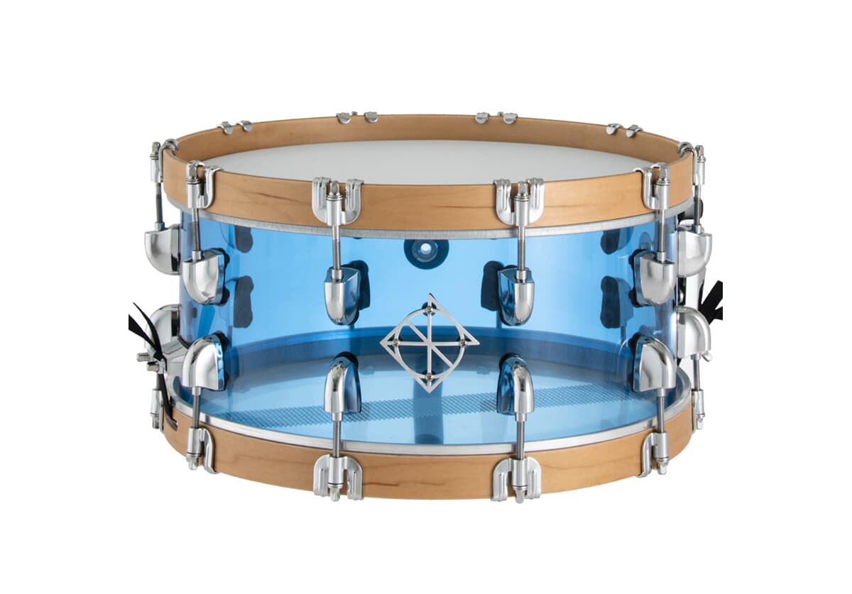 DIXON DRUMS: SEAMLESS ACRYLIC BLUE 14X6.5 SNARE DRUM
