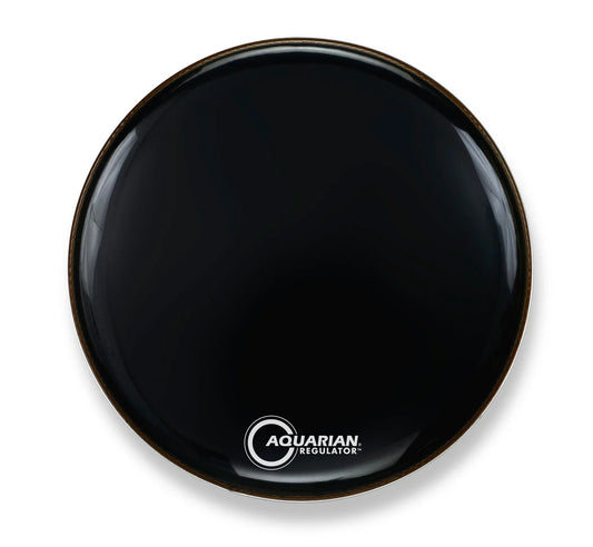 Aquarian Regulator Black, 1-ply resonant bass with small muffle ring (No Port) Drumheads